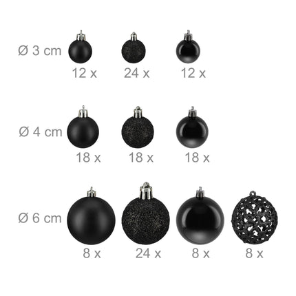Christmas tree balls in a set of 150