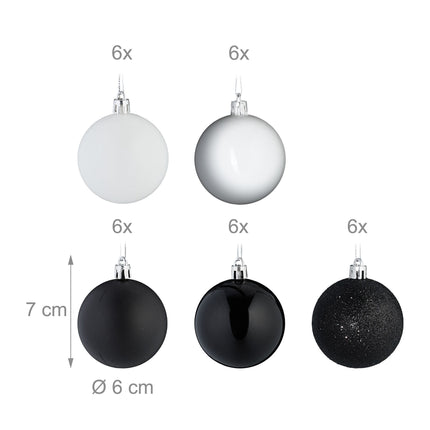 Christmas tree balls in a set of 30