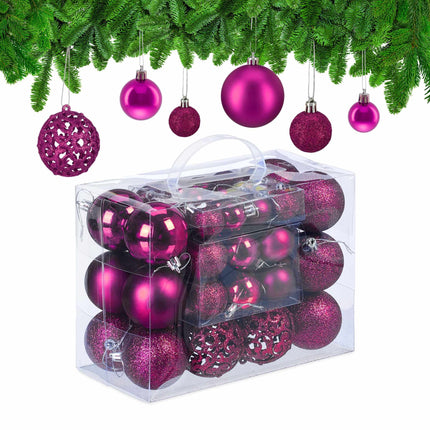 Christmas tree balls in a set of 50