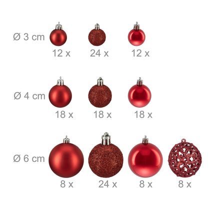 Christmas tree balls in a set of 50