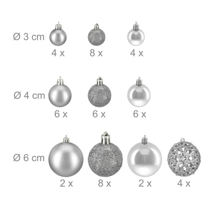 Christmas tree balls in a set of 50