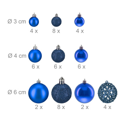 Christmas tree balls in a set of 50