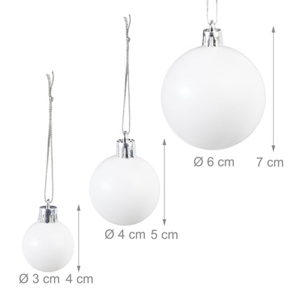 Christmas tree balls in sets of 100