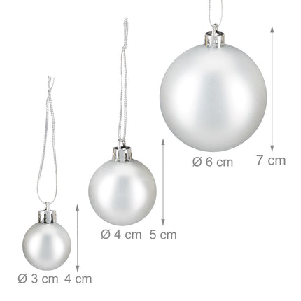 Christmas tree balls in sets of 100