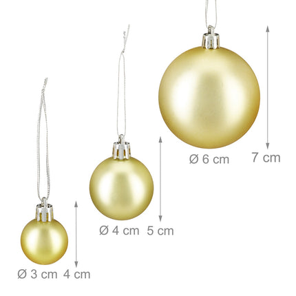 Christmas tree balls in sets of 100