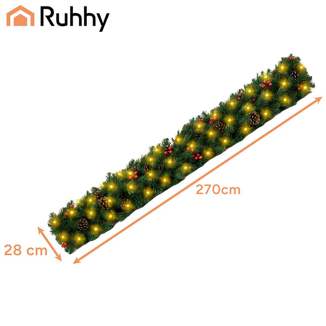 Christmas tree garland 2.7m HQ with Ruhhy 22325 lights