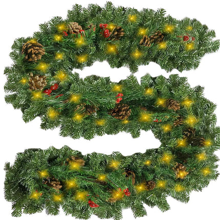 Christmas tree garland 2.7m with Ruhhy 22322 LED lights