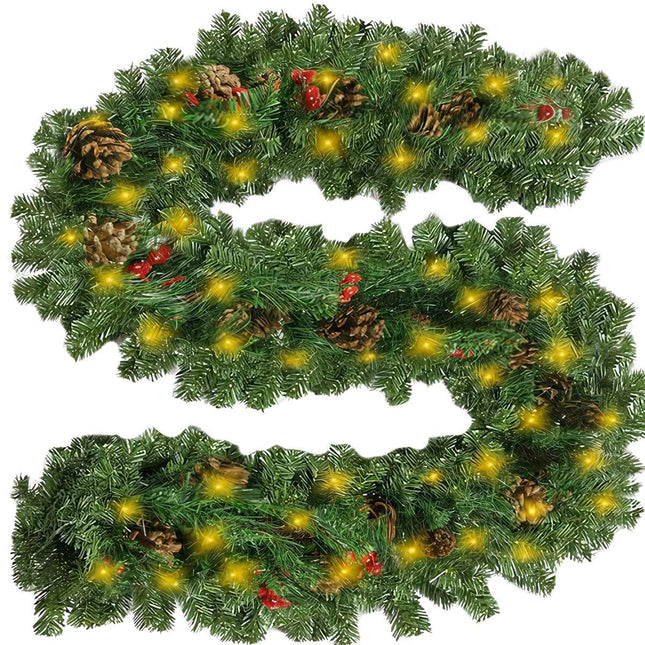 Christmas tree garland 2.7m with Ruhhy 22322 LED lights