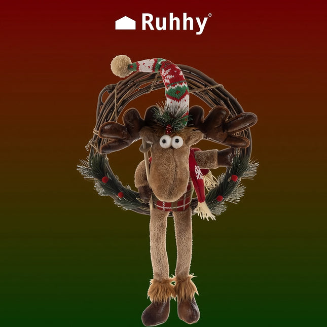 Christmas wreath on the door - reindeer Ruhhy 22316