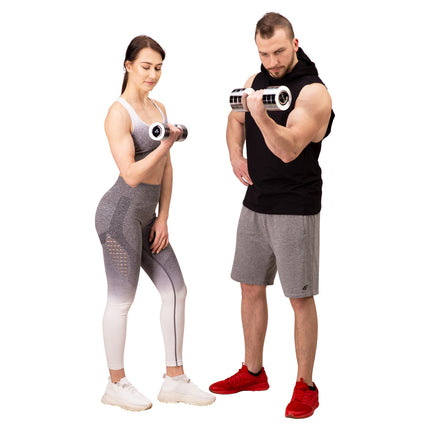 Chrome Dumbbell Set, 2 Pieces, 10 kg Total