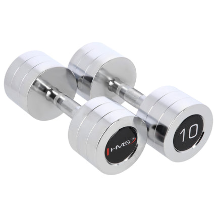 Chrome Dumbbell Set, 2 Pieces, 10 kg Total