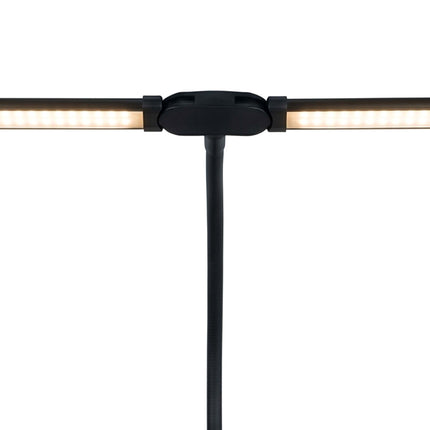 Clamp-On LED Desk Lamp, 61cm Dual Head USB Dimmable