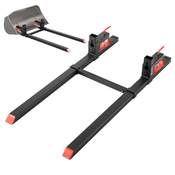 Clamp-On Pallet Forks 60 In, 2000 lb, Stabilizer Bar