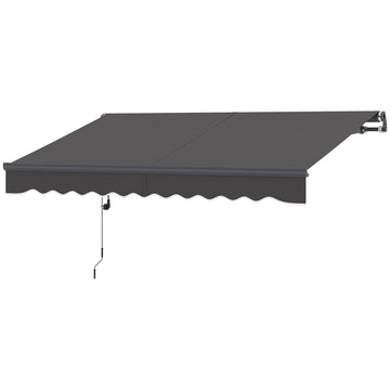 Tension awning with hand crank, UV 30+, 300cm, dark grey