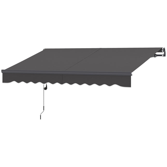 Tension awning with hand crank, UV 30+, 300cm, dark grey