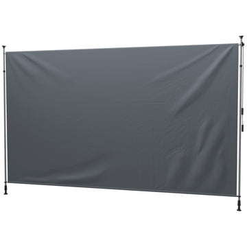 Height-adjustable clamp awning, UV-resistant, 400 cm wide