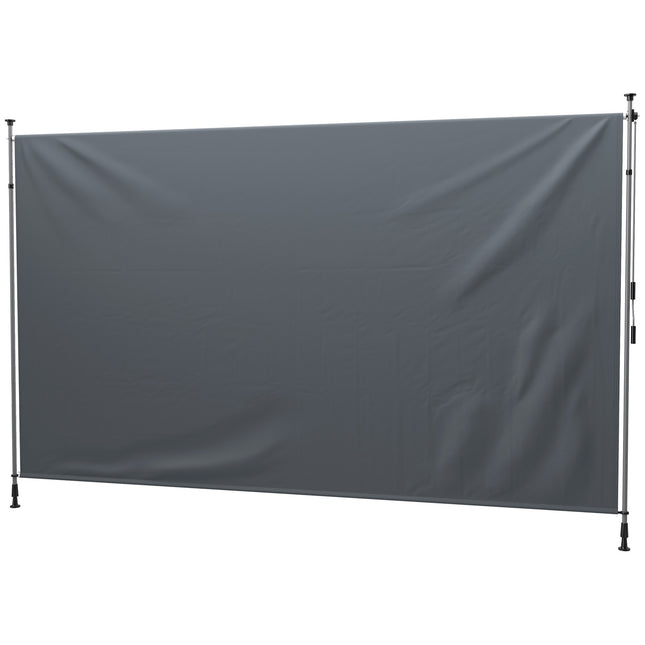 Height-adjustable clamp awning, UV-resistant, 400 cm wide