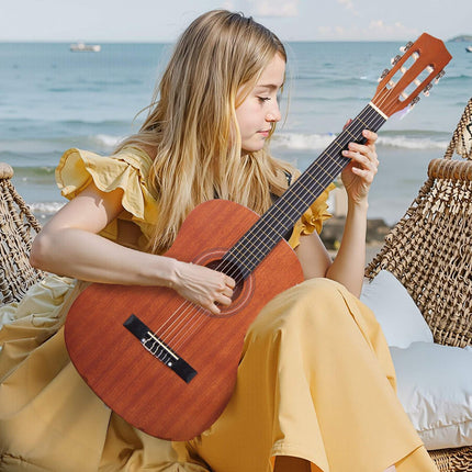 Classical Guitar 36 In, Nylon Strings Starter Kit