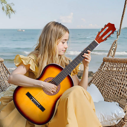 Classical Guitar 38 Inch, Nylon Strings Starter Kit