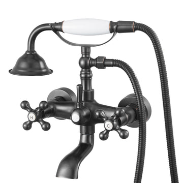 Clawfoot Tub Faucet with Handheld Shower, Oil-Rubbed Bronze