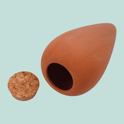 Clay Watering Cones Set with Lids, 350ml, Pack of 4