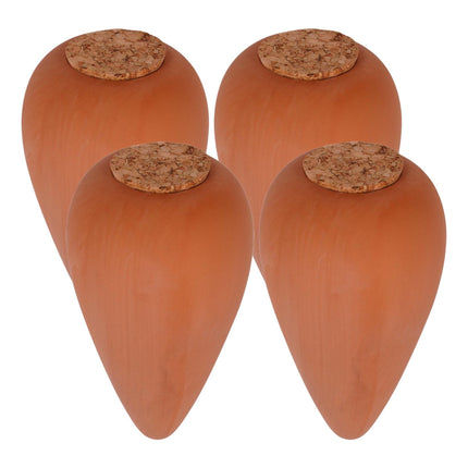 Clay Watering Cones Set with Lids, 350ml, Pack of 4