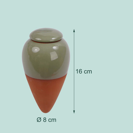 Clay Watering Cones with Lids, 350ml, Light Green, 4-Pack