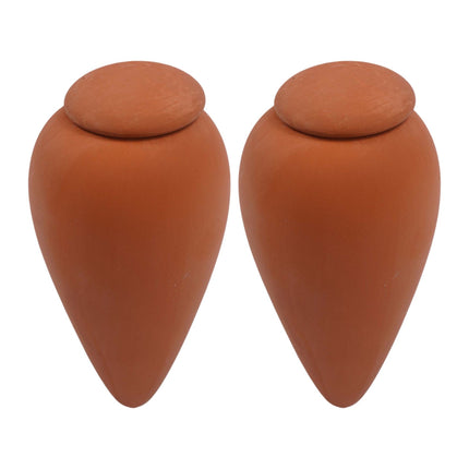 Clay Watering Cones with Lids, 350ml, Set of 2