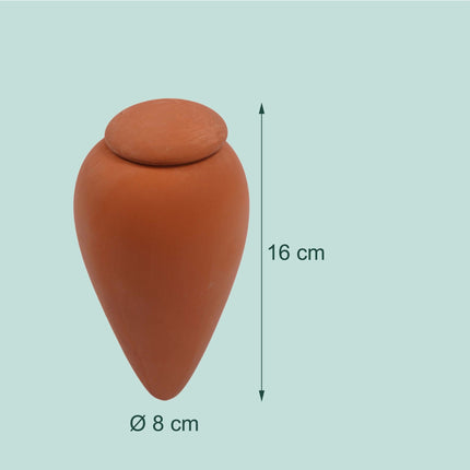 Clay Watering Cones with Lids, 350ml, Set of 4