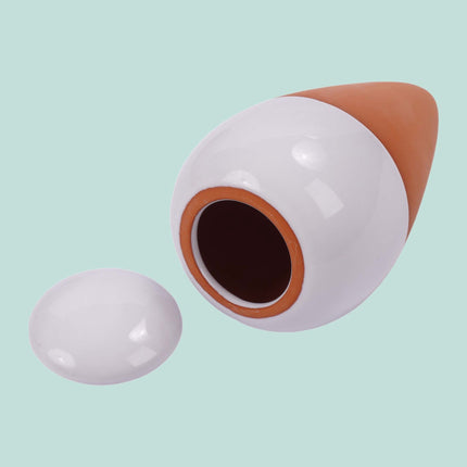 Clay Watering Cones with Lids, 350ml, White, Set of 4