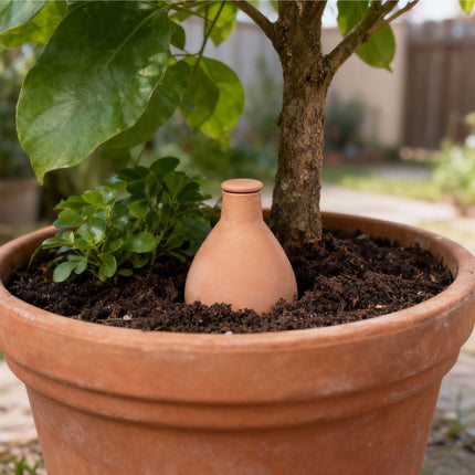 Clay Watering Ollas, 1L, 2 Pack, Subsurface Irrigation
