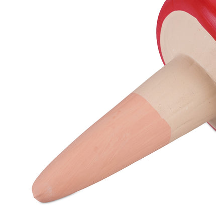 Clay cone red mushrooms in a set of 4
