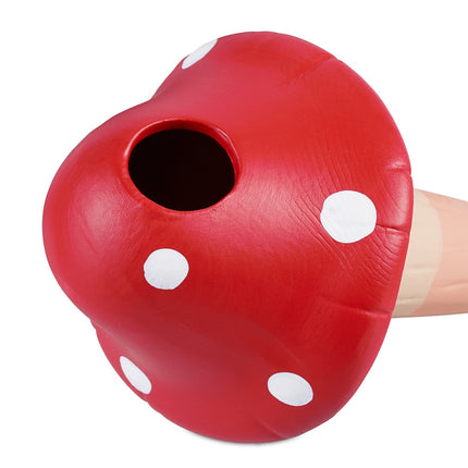 Clay cone red mushrooms in a set of 4