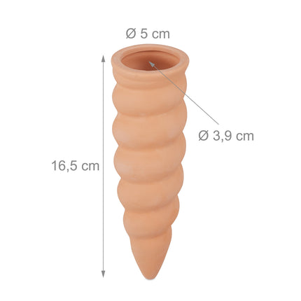 Clay watering cone, set of 6