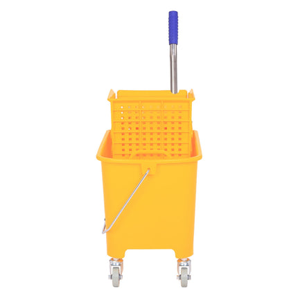 Mobile cleaning trolley – 20L, two chambers, yellow