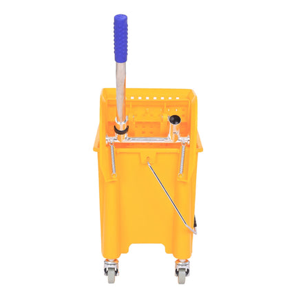 Mobile cleaning trolley – 20L, two chambers, yellow