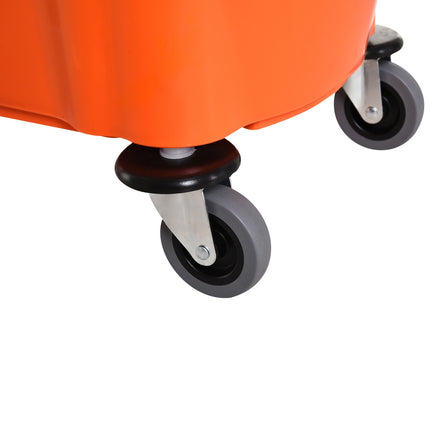 Cleaning trolley with swivel system, 36L - Black/Orange