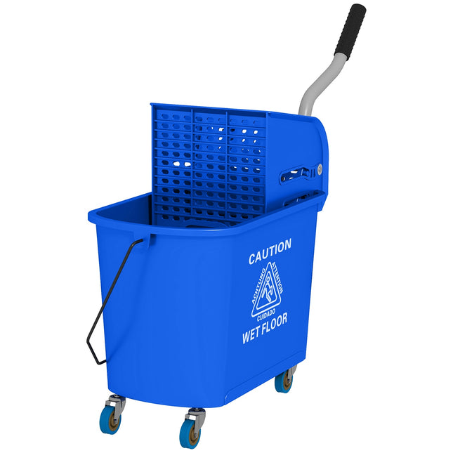 Reinigingswagen Wasemmer Huishouden 20 L met centrifuge en afscheider voor schoon vuil water Blauw 60L x 27W x 70,5H cm