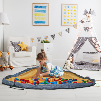 Cleaning bag with play blanket