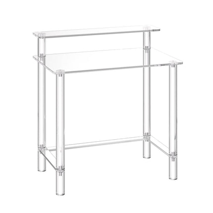 Clear Acrylic Desk, 2-Tier Monitor Stand, 50x80x88 cm