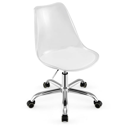 Clear PET Office Chair – Adjustable, Swivel, Ergonomic