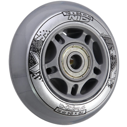 Clear PU 72x24 82A Wheels & ABEC-7 Bearings Set