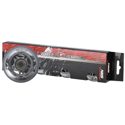 Clear PU 72x24 82A Wheels & ABEC-7 Bearings Set