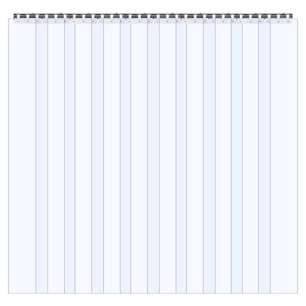 Clear PVC Strip Curtain, 10-Pack, 2.4 x 1.5 m, 2 mm