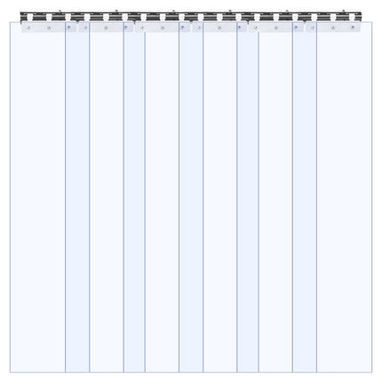 Clear PVC Strip Curtain, 36 x 84 in, 2 mm, 6 Pack