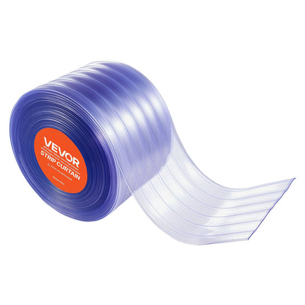 Clear PVC Strip Curtain Roll, 101 ft x 12 in, 3 mm