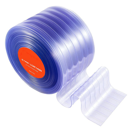 Clear PVC Strip Curtain Roll, 101 ft x 12 in, 3 mm