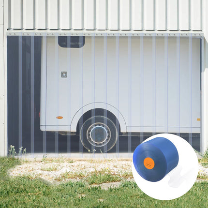 Clear PVC Strip Curtain Roll, 82 Ft x 12 In, 3 mm