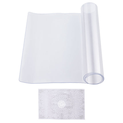 Clear PVC Table Protector, 16 x 32 in, 1.5 mm