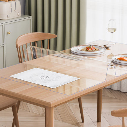 Clear PVC Table Protector, 16 x 32 in, 1.5 mm